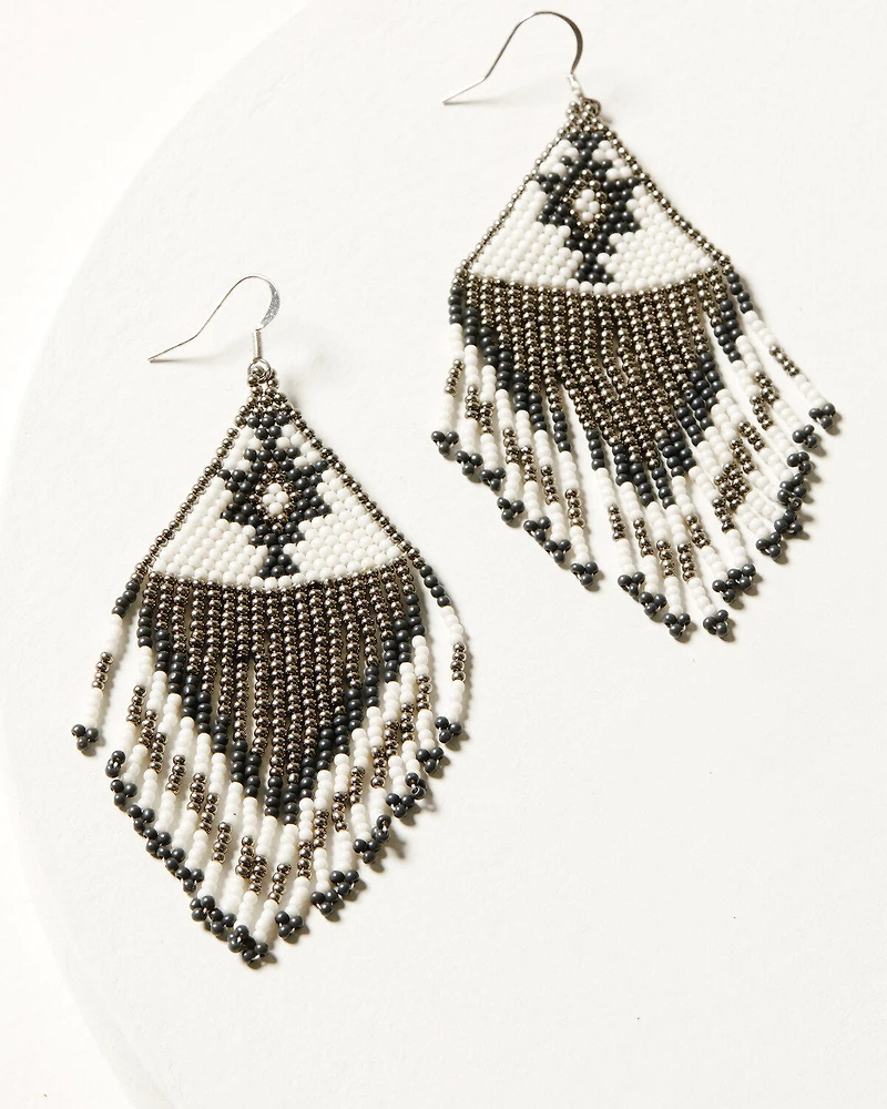 Idyllwind Women's Beaded Bianco Earrings