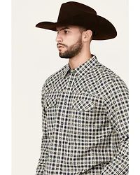 Moonshine Spirit Men's Durango Plaid Print Long Sleeve Snap Western Shirt
