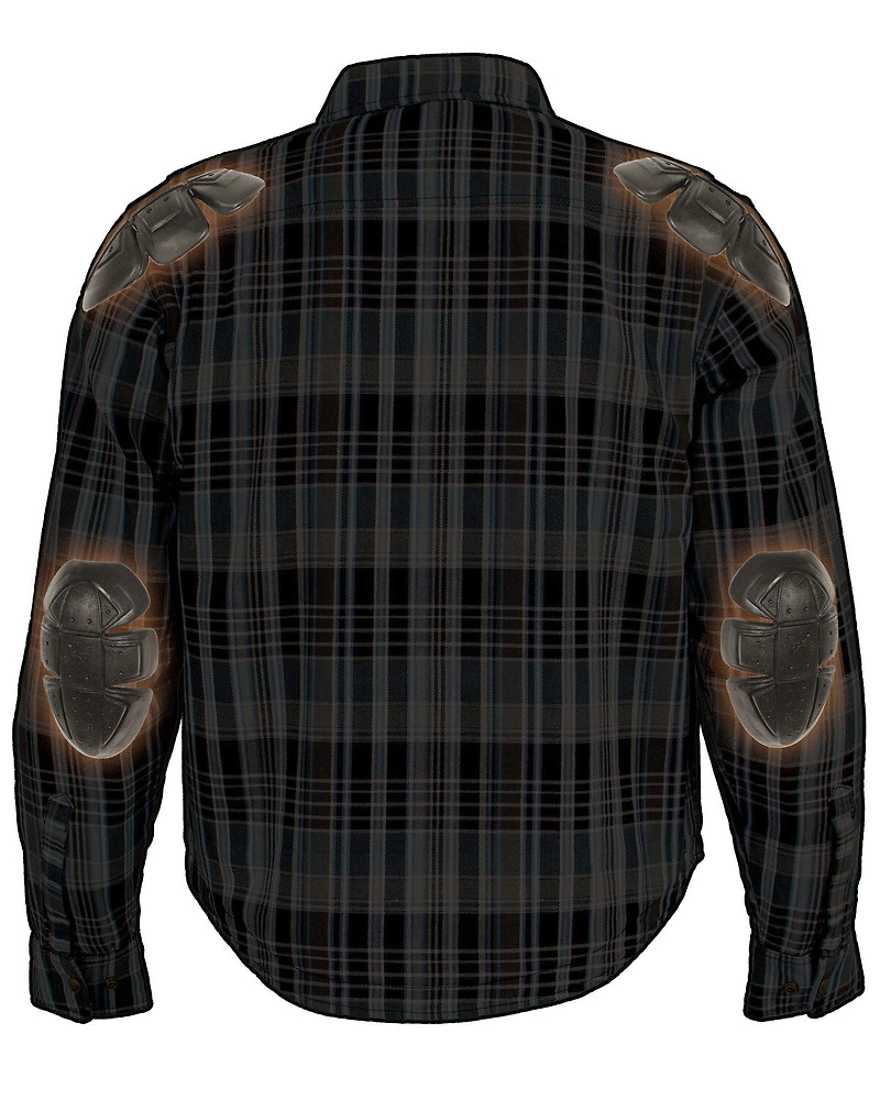 Milwaukee Performance Men's Aramid Reinforced Flannel Biker Shirt - Big & Tall