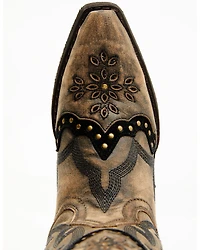 Laredo Women's Skyla Floral Studded Western Performance Boots - Snip Toe
