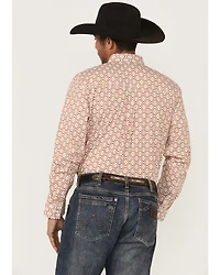 RANK 45® Men's Desert Walk Southwestern Print Long Sleeve Button-Down Stretch Western Shirt