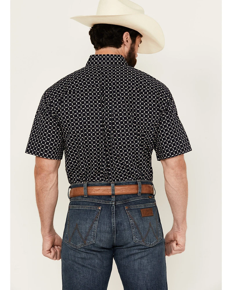 Cinch Men's Boot Barn Exclusive Geo Print Short Sleeve Button-Down Western Shirt