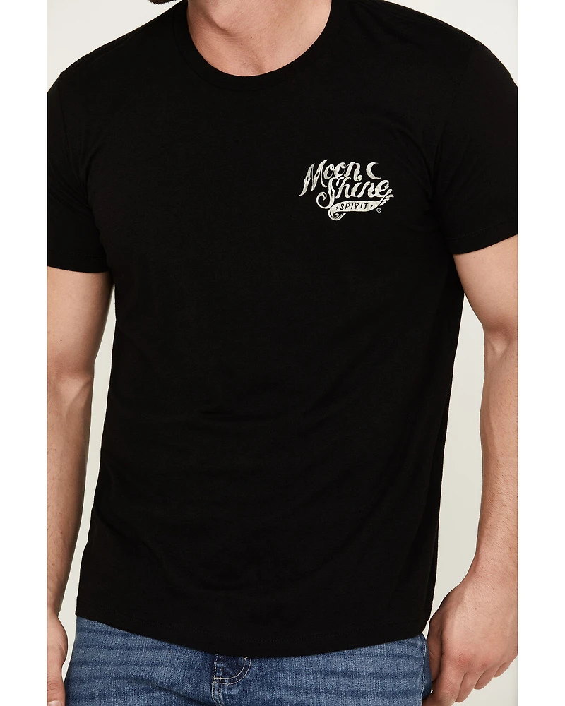 Moonshine Spirit Men's Sugar Skull Short Sleeve Graphic T-Shirt