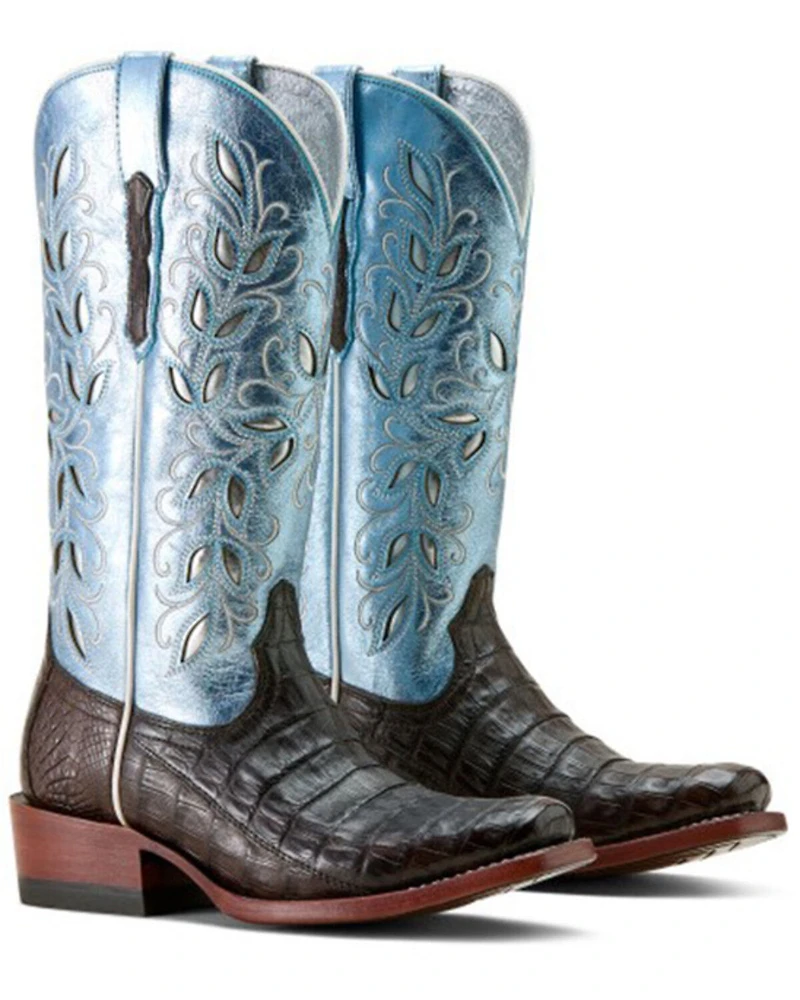 Ariat Women's Futurity Silk Exotic Caiman Western Boots - Square Toe