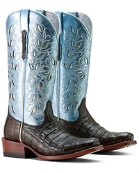 Ariat Women's Futurity Silk Exotic Caiman Western Boots - Square Toe