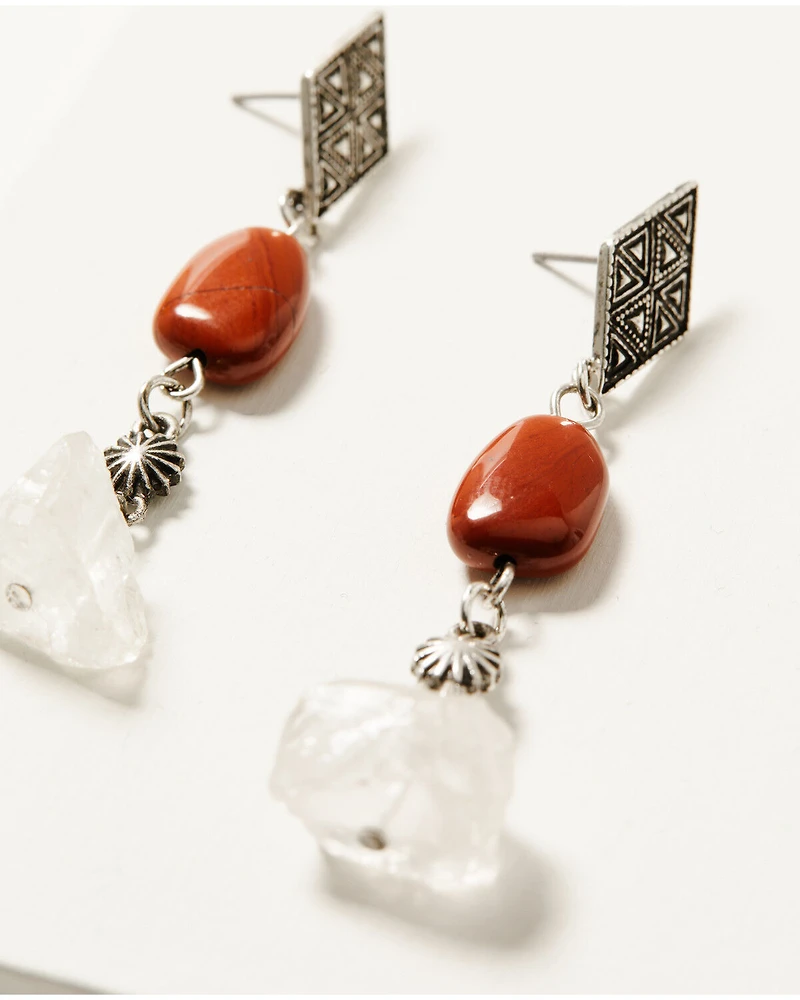 Shyanne Women's Desert Rose Antique Multi-Stone Drop Earrings