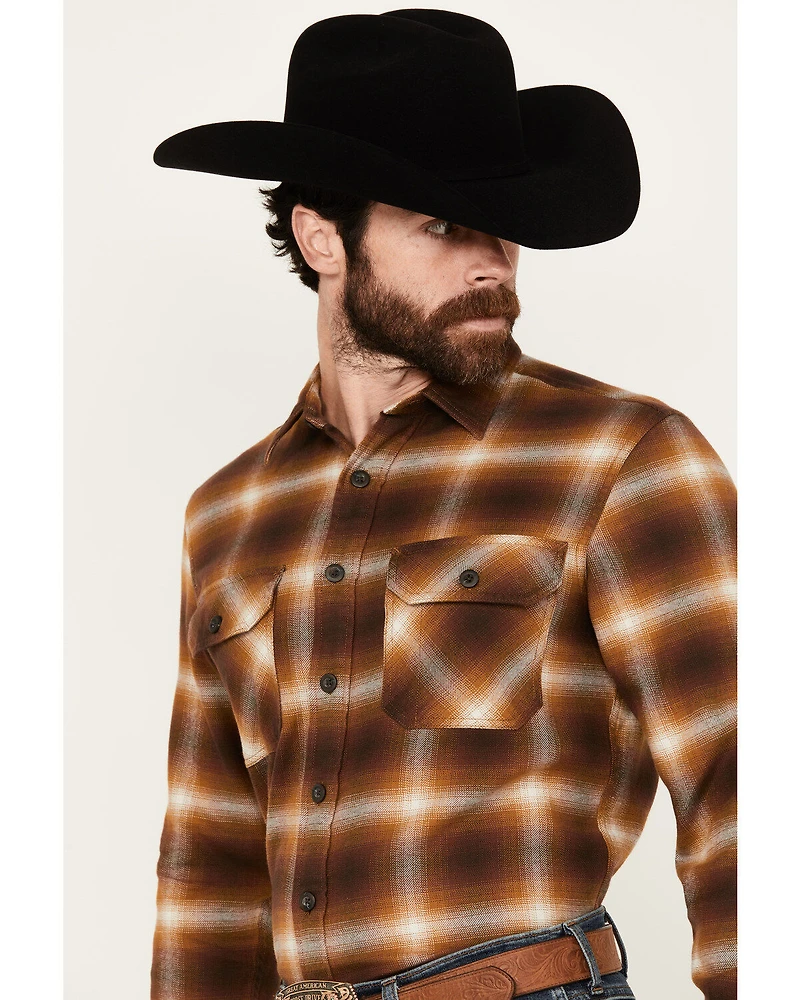 Pendleton Men's Burnside Plaid Print Long Sleeve Button-Down Flannel Shirt