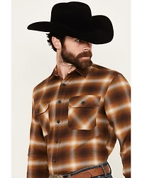 Pendleton Men's Burnside Plaid Print Long Sleeve Button-Down Flannel Shirt