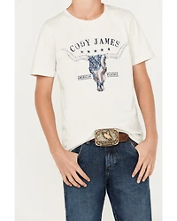 Cody James Boys' CJ Steer Head Short Sleeve Graphic T-Shirt