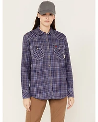 Ariat Women's Tillie FR Long Sleeve Plaid Print Snap Work Shirt