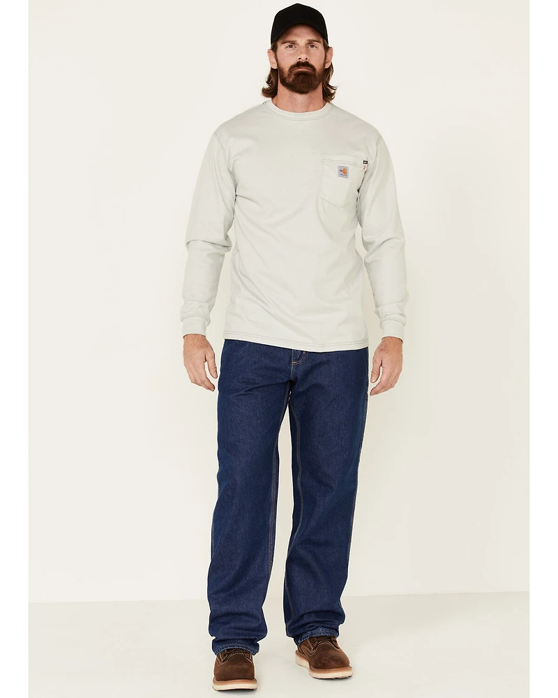 Carhartt Men's Flame-Resistant Denim Dungaree Work Pants