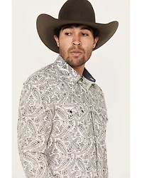 Moonshine Spirit Men's Goleta Paisley Print Long Sleeve Snap Western Shirt