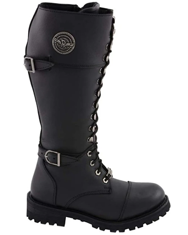 Milwaukee Leather Women's Front Toe Cap Riding Boots - Round