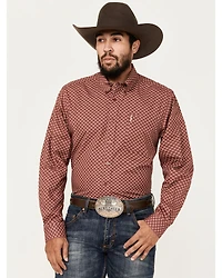 Cinch Men's Geo Print Long Sleeve Button-Down Western Shirt