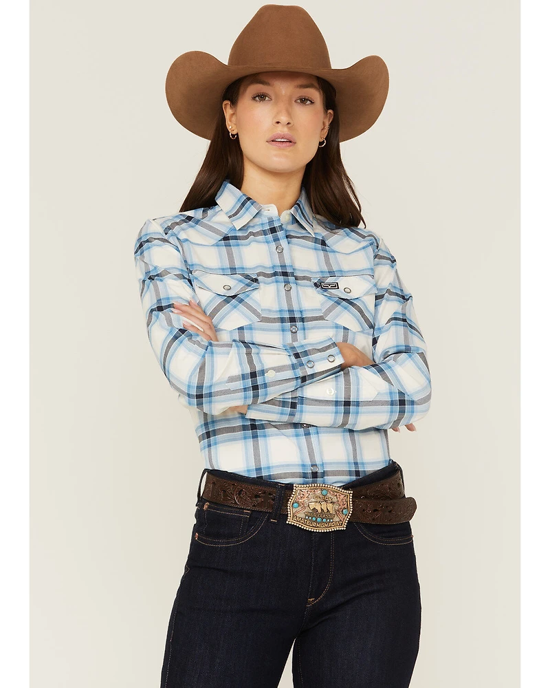 Kimes Ranch Women's Matadora Plaid Print Long Sleeve Western Snap Shirt