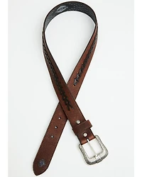 Red Dirt Hat Men's Arrow Stitch Leather Belt