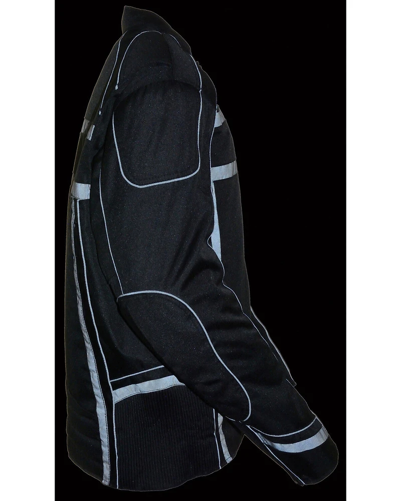 Milwaukee Leather Men's Vented Nylon Reflective Jacket