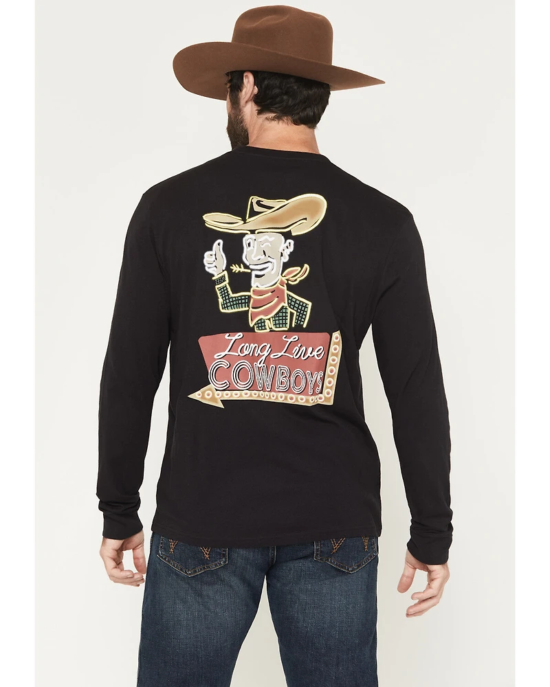 Wrangler Men's Long Live Cowboys Sleeve Graphic T-Shirt
