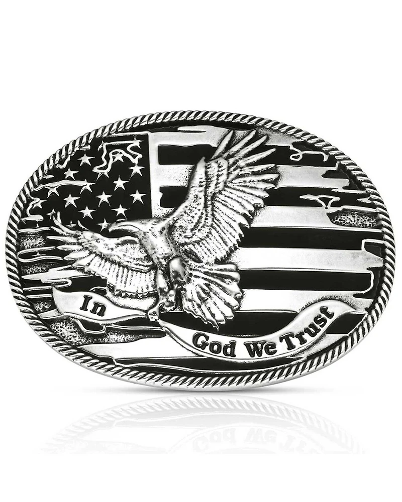Montana Silversmiths Men's In God We Trust Patriotic Belt Buckle