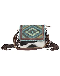 Myra Bag Women's Wild West Boho Hair-On Hide Crossbody Bag