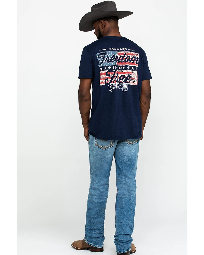 Cody James Men's Clover Leaf Wash Jackson Slim Straight Stretch Denim Jeans