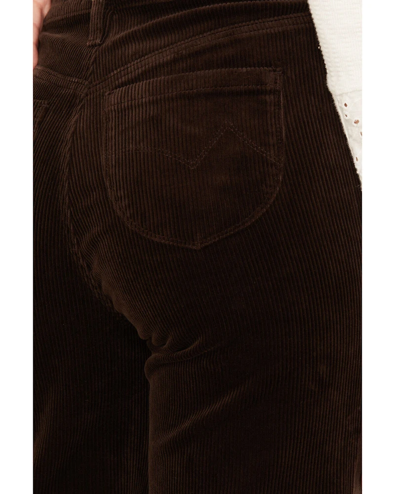 Cleo + Wolf Women's High Rise Loose Corduroy Wide Jeans