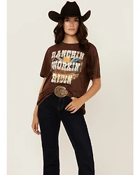 Shyanne Women's Ranchin' Workin' Ridin' Short Sleeve Graphic Tee