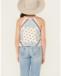 Rock & Roll Denim Girls' Scarf Print Tank
