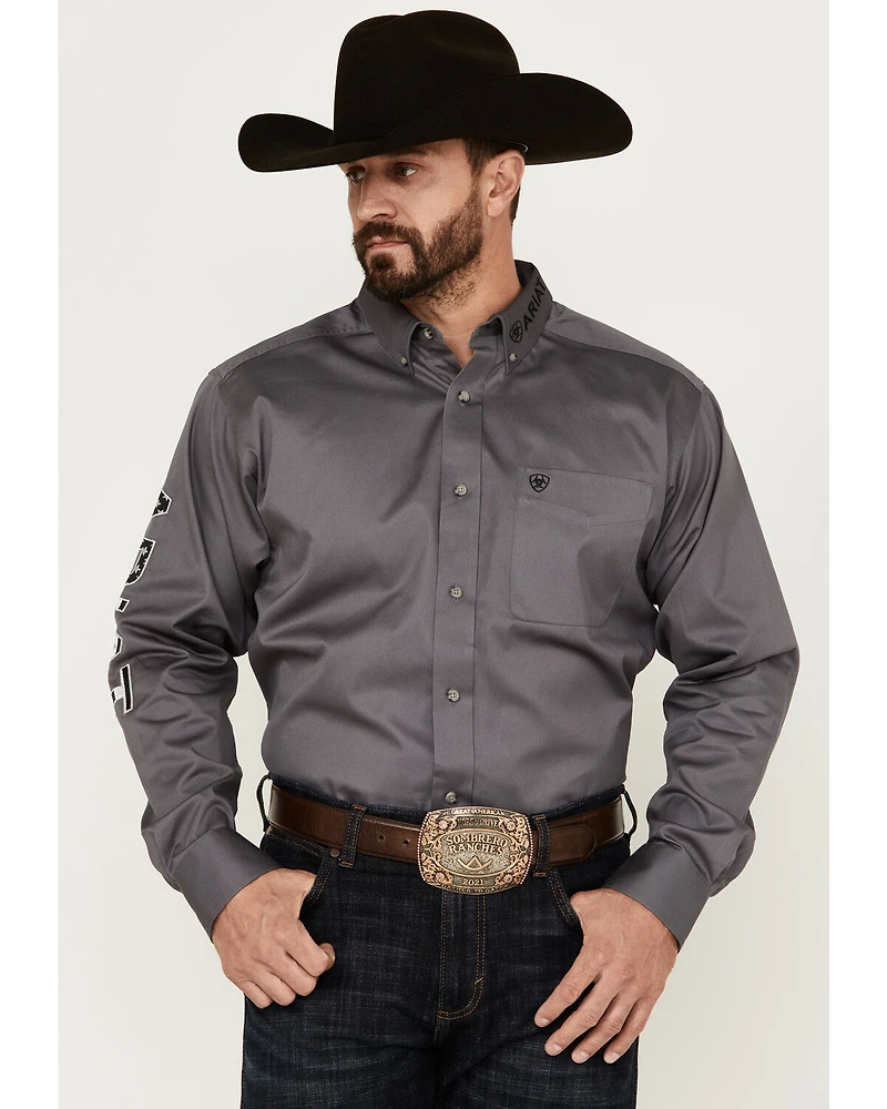Ariat Men's Team Logo Twill Long Sleeve Button-Down Western Shirt