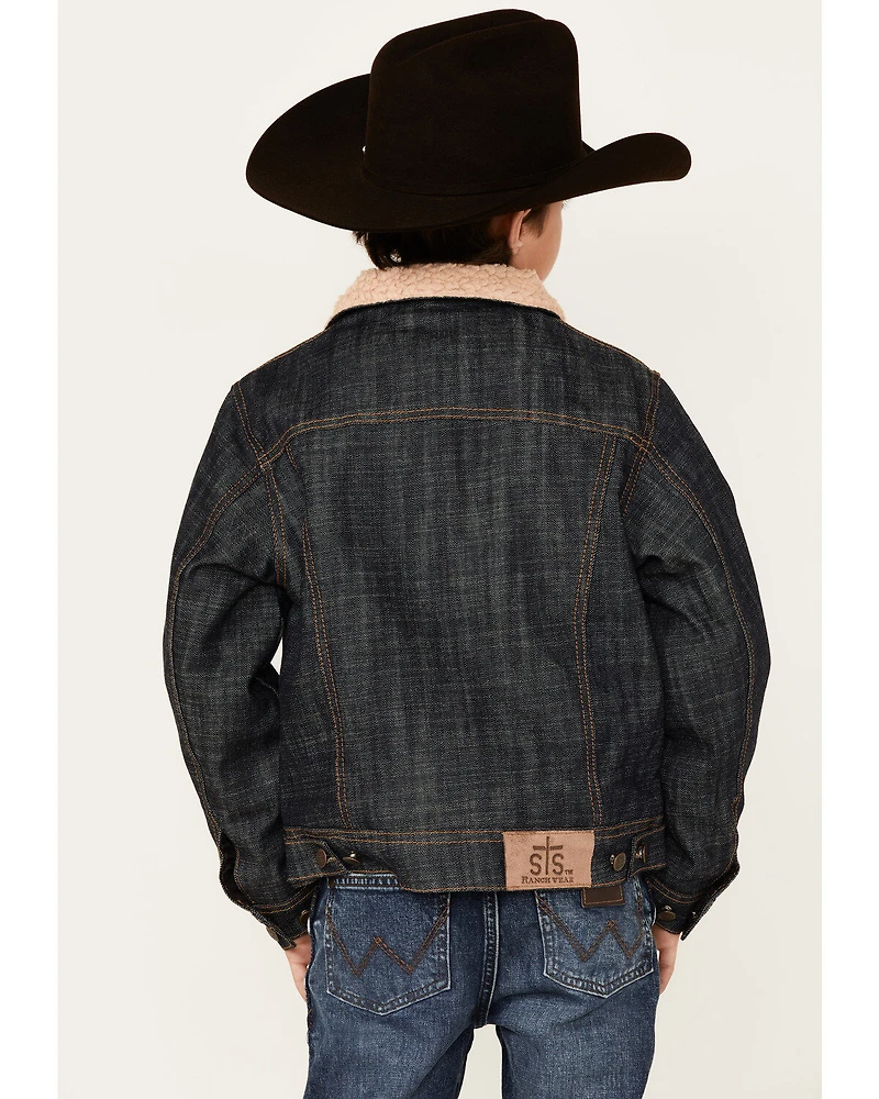 STS Ranchwear Boys' Sherpa Lined Denim Jacket