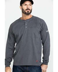 Ariat Men's FR Air Henley Long Sleeve Work Shirt - Big