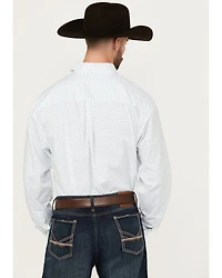 Wrangler Men's Classics Geo Print Long Sleeve Button-Down Western Shirt