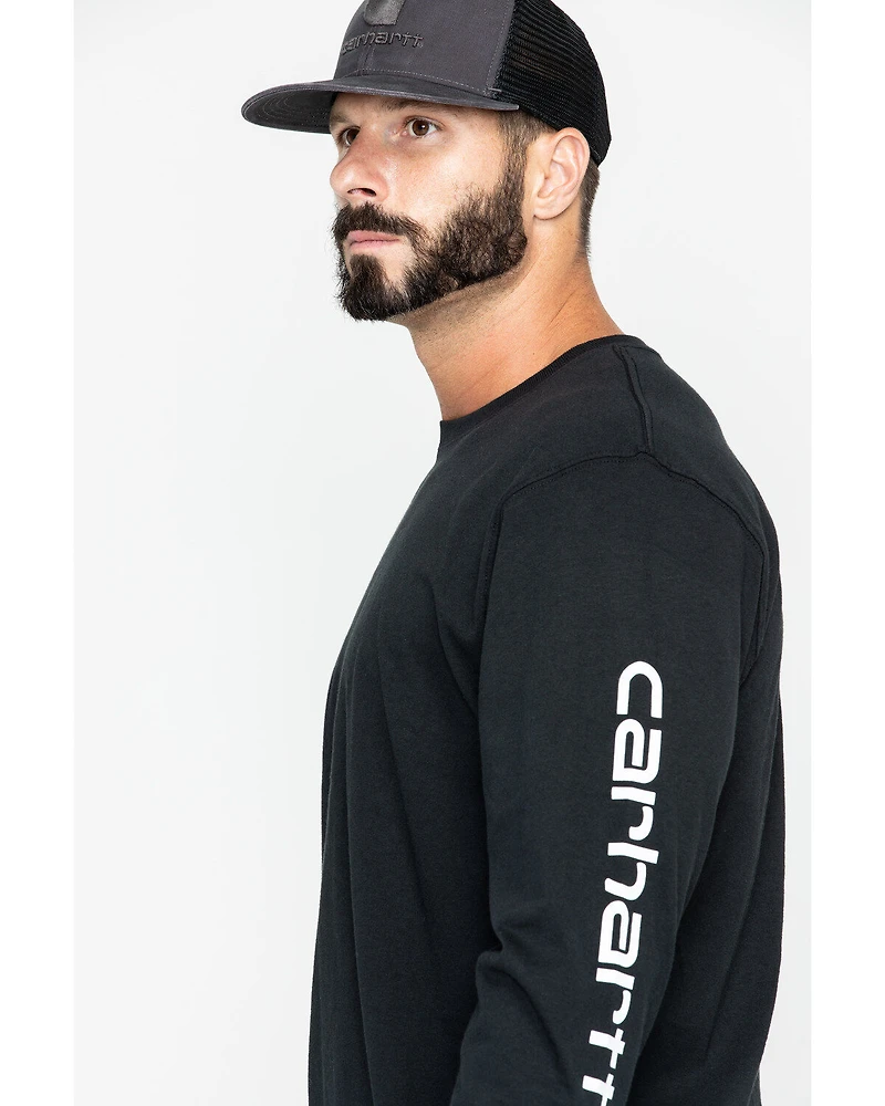 Carhartt Men's Loose Fit Heavyweight Long Sleeve Logo Graphic Work T-Shirt - Big & Tall