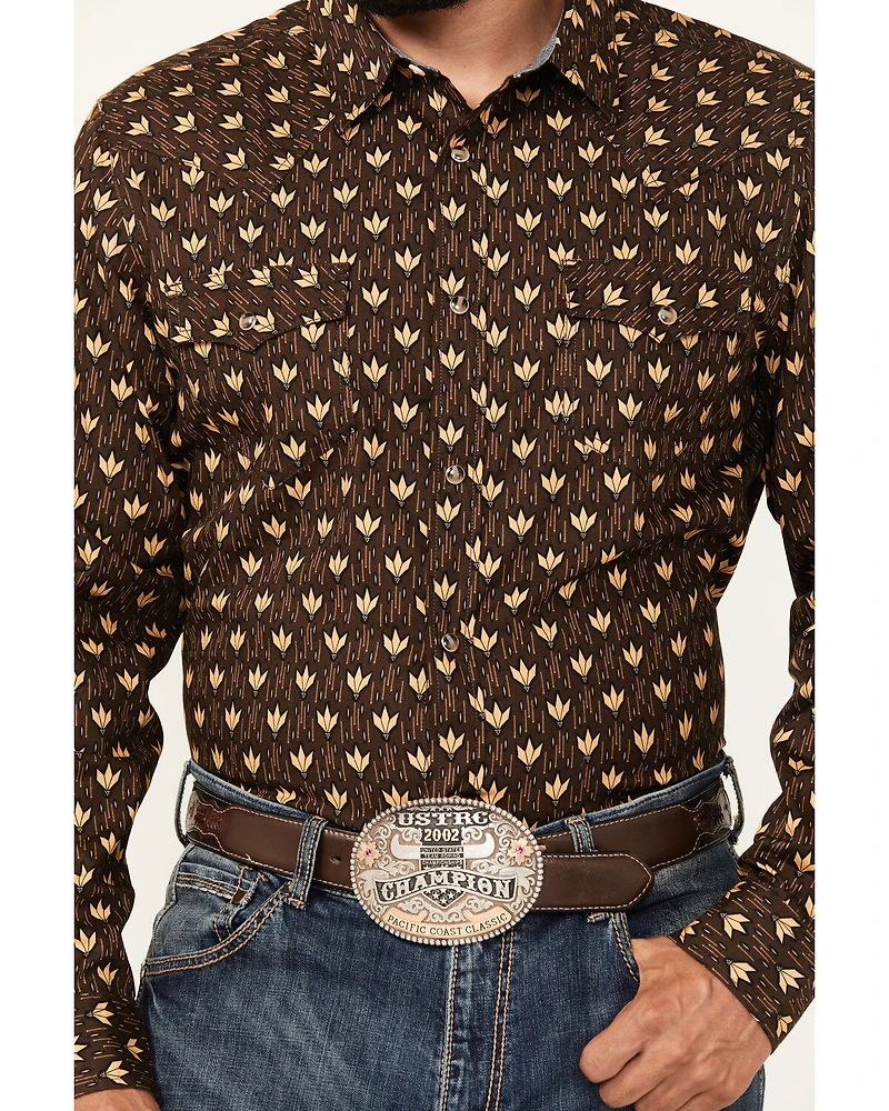Cody James Men's Reign Striped Print Long Sleeve Snap Western Shirt
