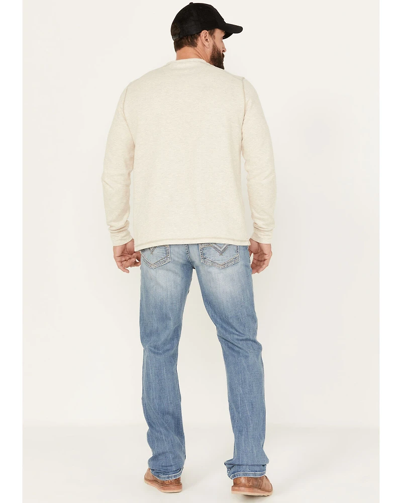 Moonshine Spirit Men's Fire Water Wash Decker Slim Straight Stretch Denim Jeans