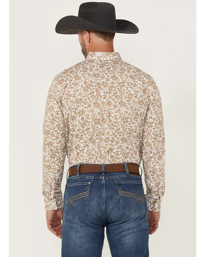 Cody James Men's Waylen Floral Print Long Sleeve Button-Down Stretch Western Shirt