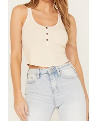 Cleo + Wolf Women's Cropped Ribbed Tank Top