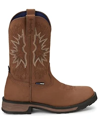 Tony Lama Men's Boom Saddle Cowhide Pull-On  Western Work Boots - Soft Toe