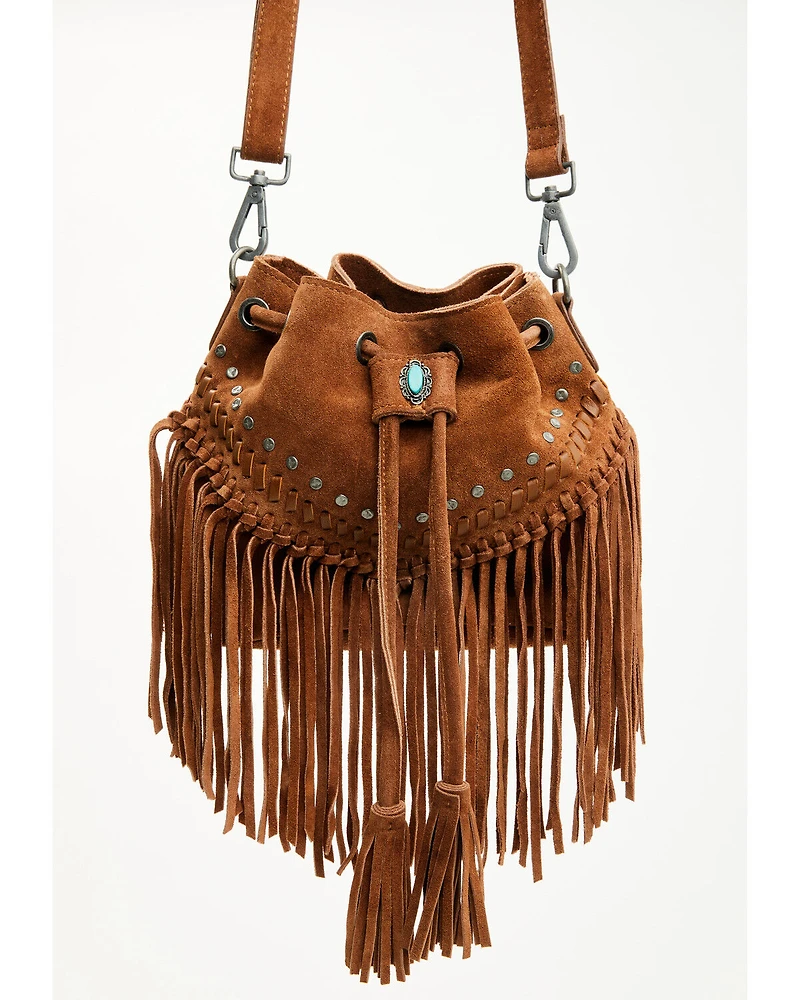 Shyanne Women's Danica Suede Fringe Crossbody Bag