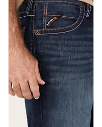 Ariat Men's FR M4 Stillwell Dark Wash Durastretch Relaxed Bootcut Work Jeans