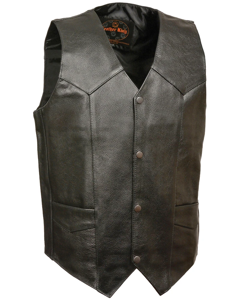 Milwaukee Leather Men's Snap Front Biker Vest