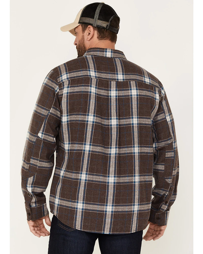 Brothers and Sons Men's Everyday Plaid Print Long Sleeve Button Down Flannel Shirt