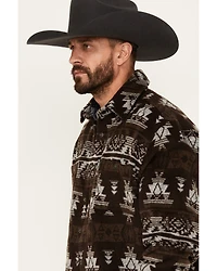 Outback Trading Co. Men's Brown Hudson Southwestern Print Long Sleeve Heavy Snap Western Shirt