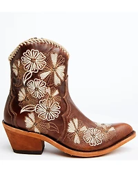 Liberty Black Women's Loren Floral Embroidered Western Fashion Booties - Round Toe