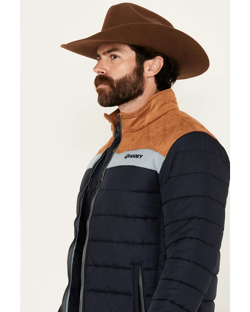 Hooey Men's Colorblock Packable Puffer Jacket