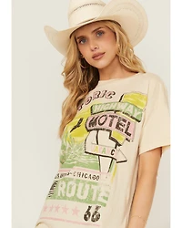 Cleo + Wolf Women's Route 66 Oversized Short Sleeve Graphic Tee