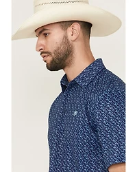 Ariat Men's TEK Leaf Print Short Sleeve Performance Polo