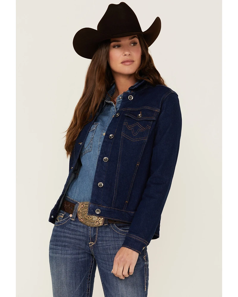 RANK 45® Women's Signature Denim Pocket Stitch Rancher Jacket