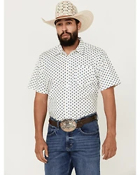 Gibson Trading Co Men's Reed Geo Print Short Sleeve Button-Down Western Shirt