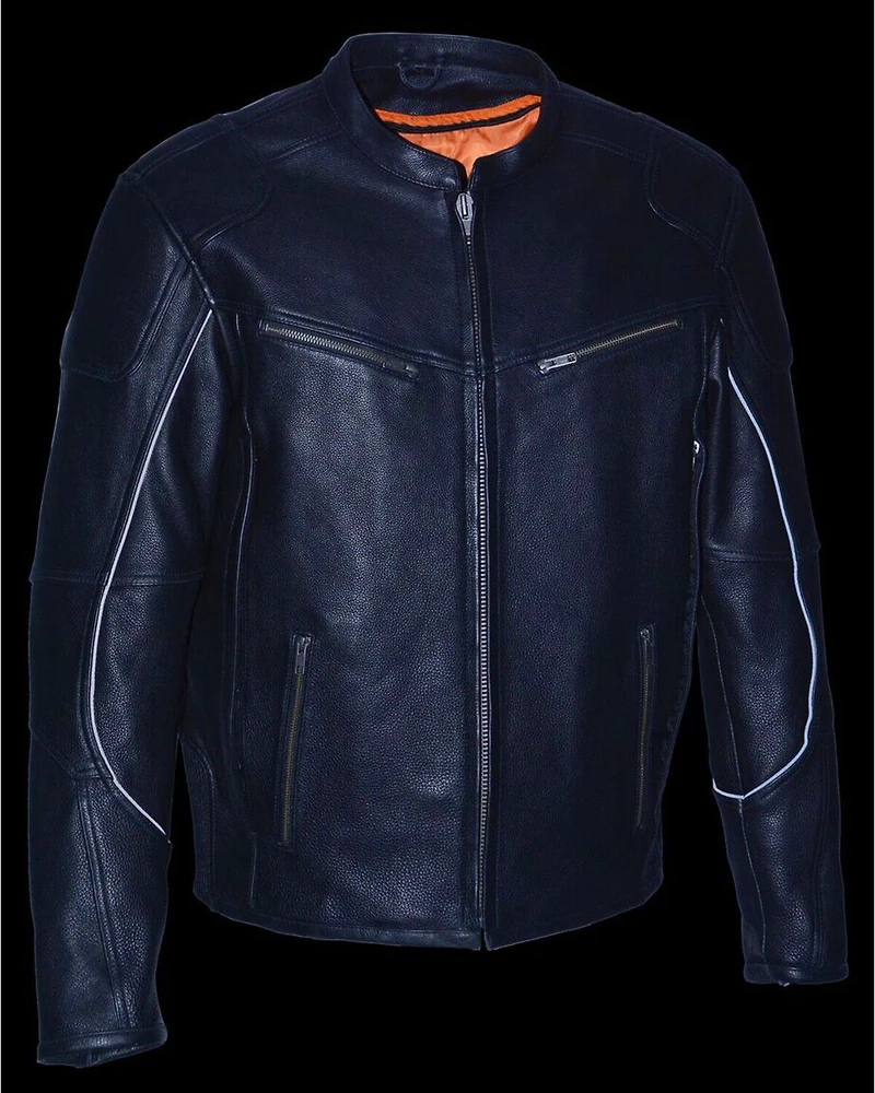 Milwaukee Leather Men's Cool Tec Leather Scooter Jacket - Big 4X